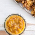 Mango Chutney from the top with Vegetable Pakoras