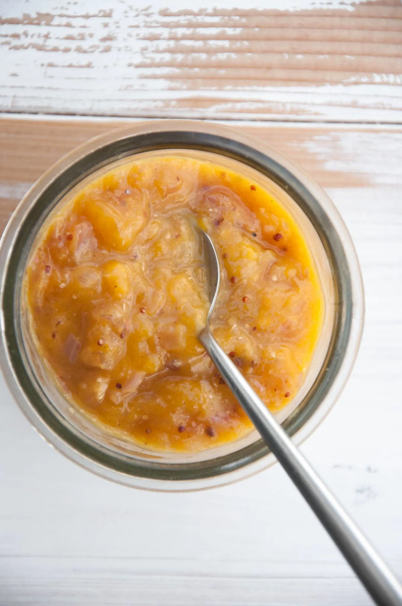 Mango Chutney from the top with spoon