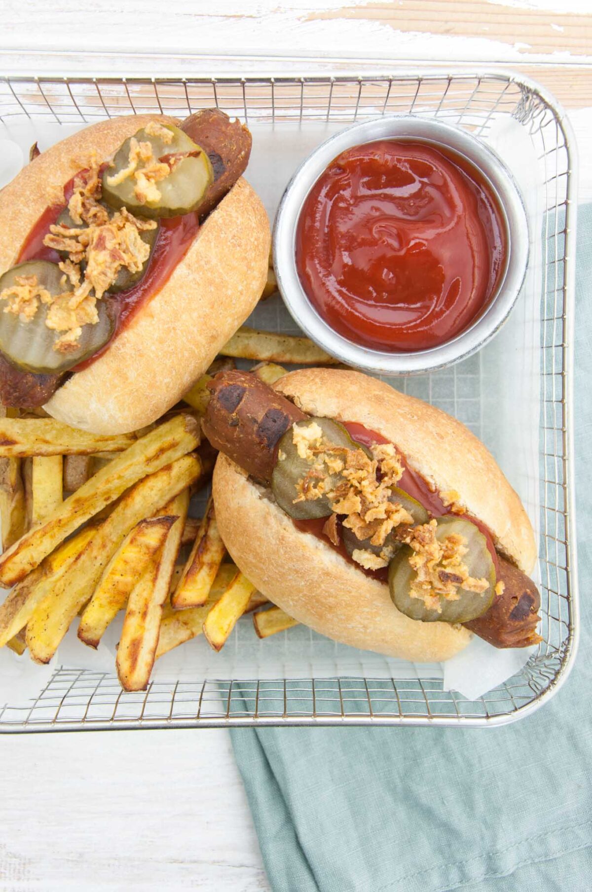 Vegan Hot Dogs with Homemade Seitan Sausages