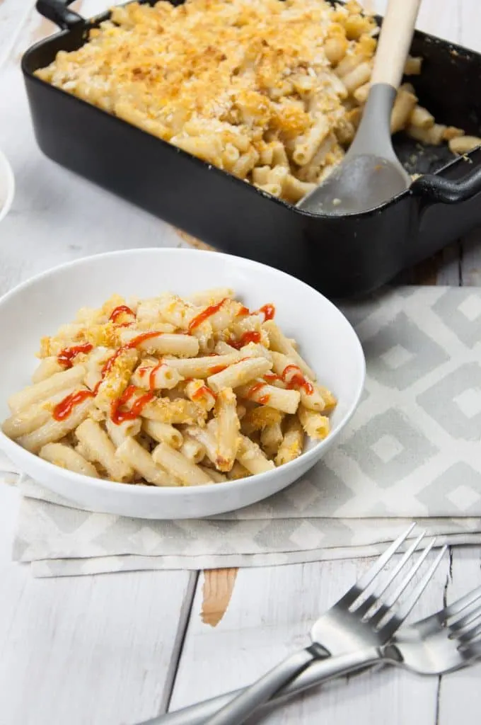 Vegan Mac and Cheese with Sriracha