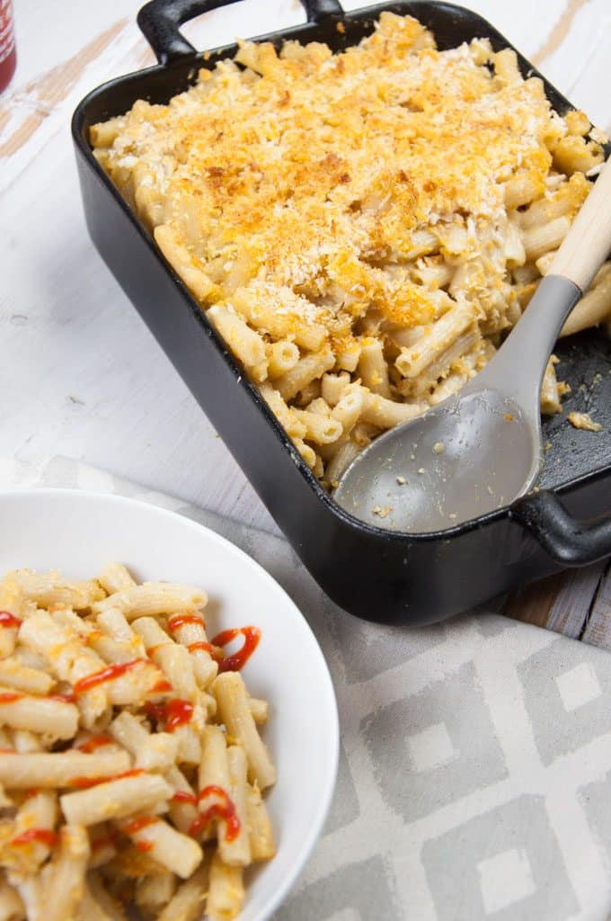 Vegan Mac and Cheese with Sriracha