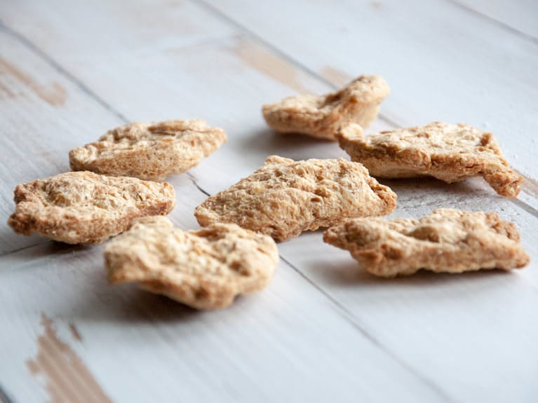 TVP slices for making vegetarian schnitzel TVP slices for making vegetarian schnitzel