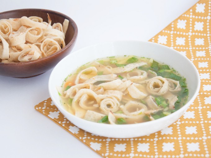 Austrian Pancake Soup | ElephantasticVegan.com