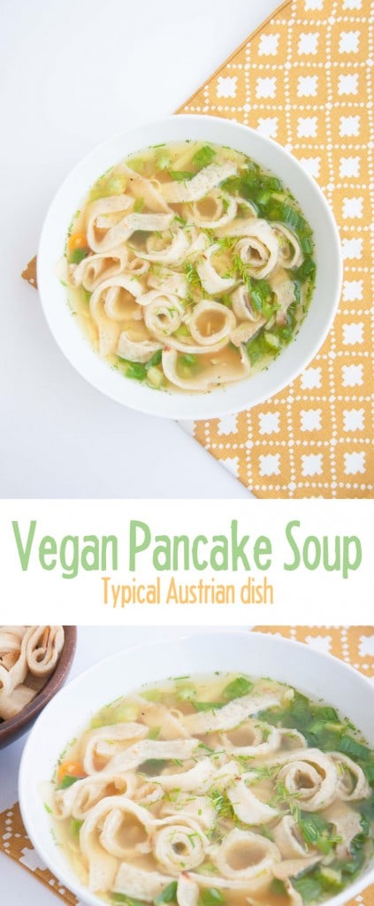 Austrian Pancake Soup | ElephantasticVegan.com