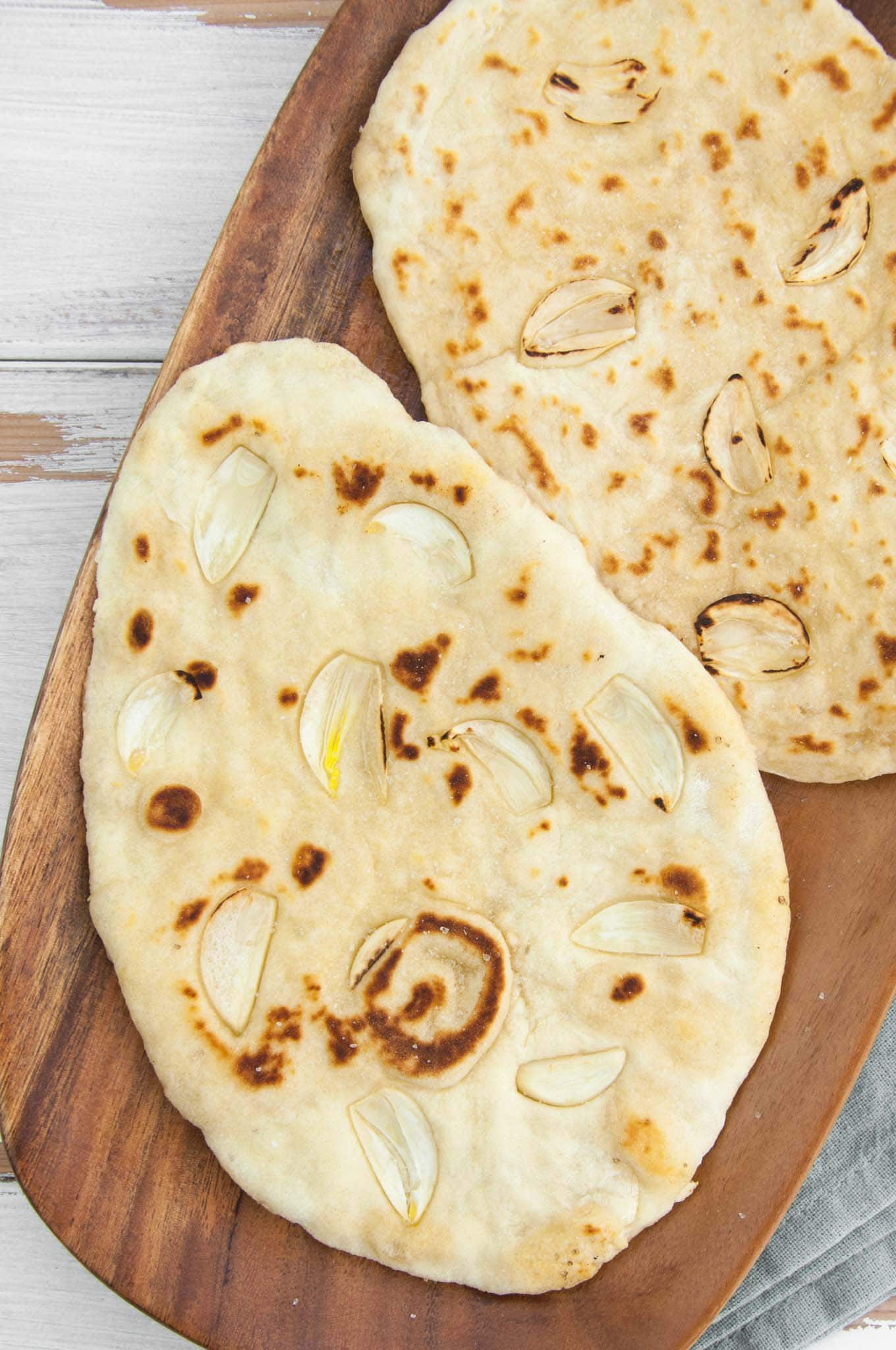 Indian Garlic Naan (Vegan)