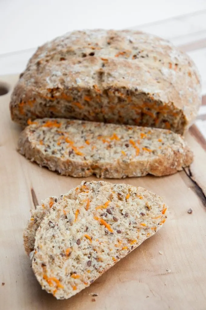 Vegan Carrot Bread from the inside