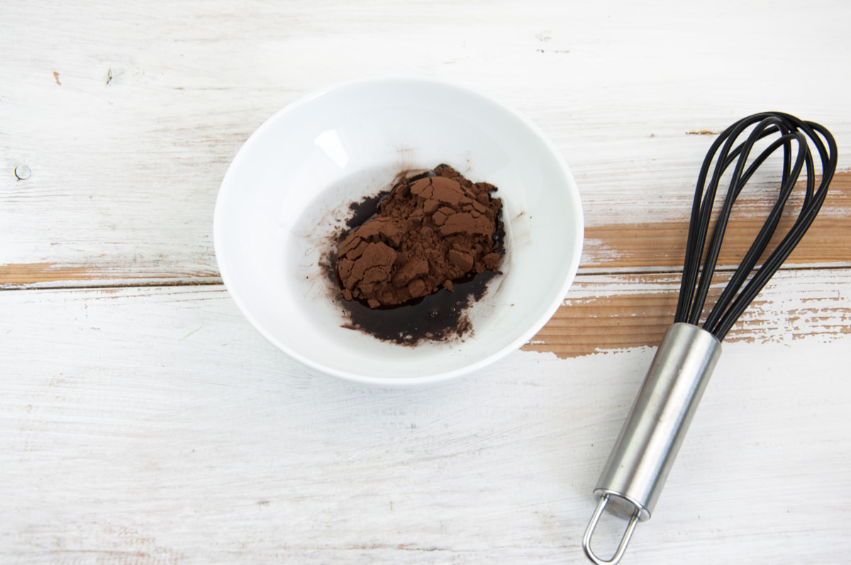 coconut oil and cocoa powder