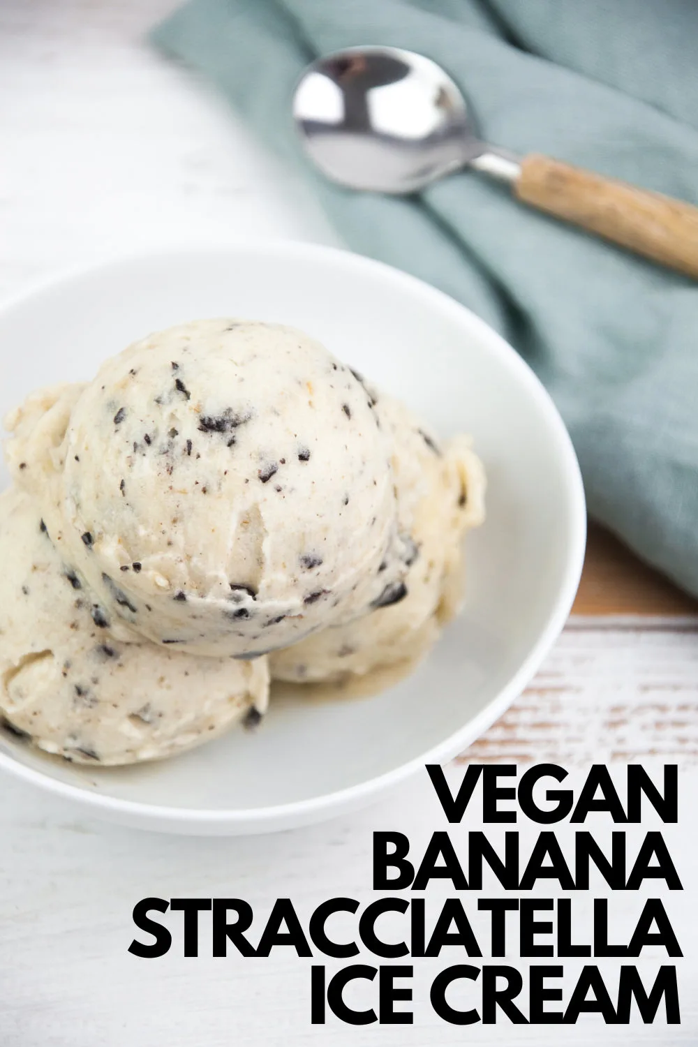 Vegan Banana Stracciatella Ice Cream