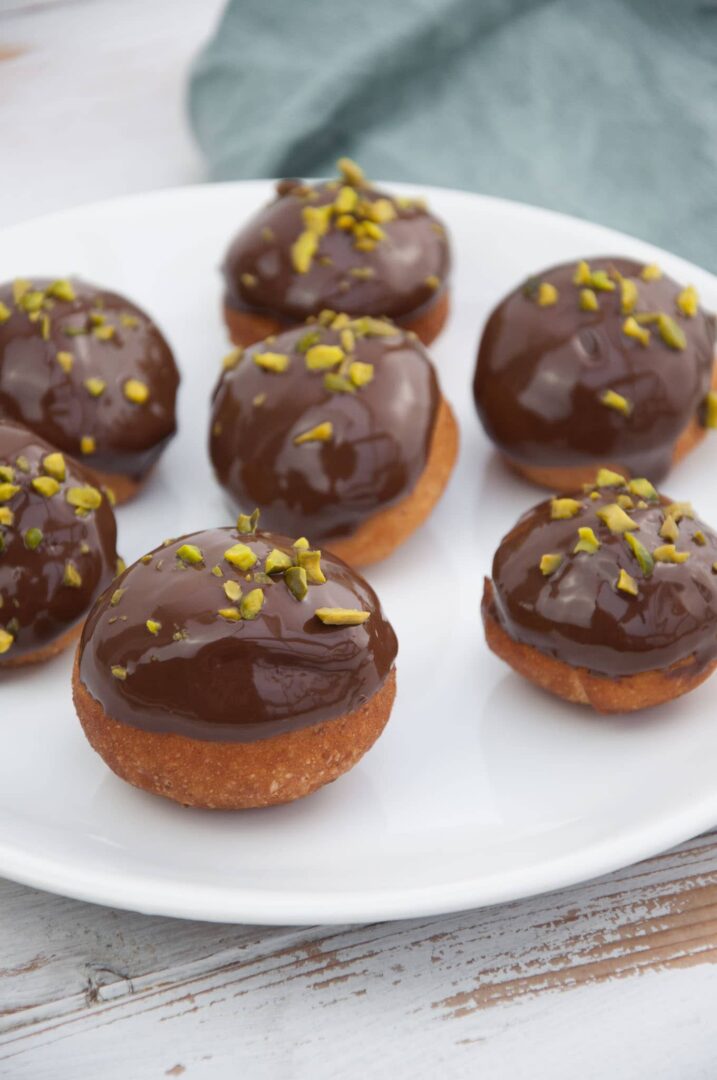Vegan Donut Holes with Chocolate and Pistachios Recipe
