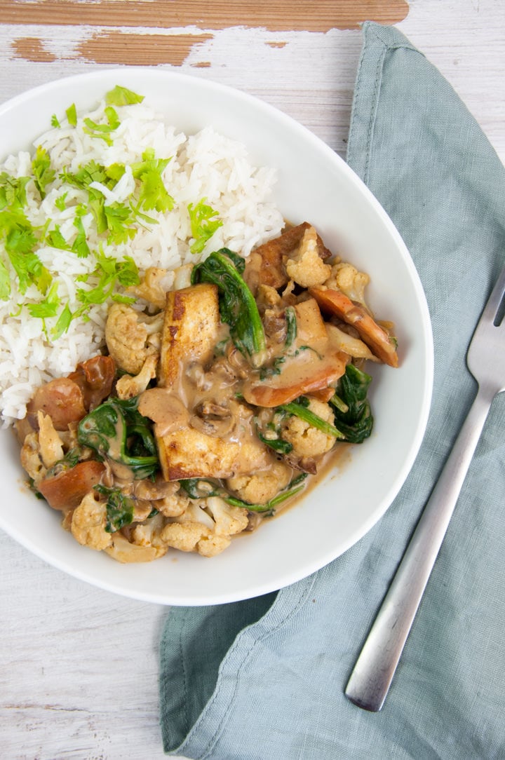 Vegan Peanut Butter Curry with tofu