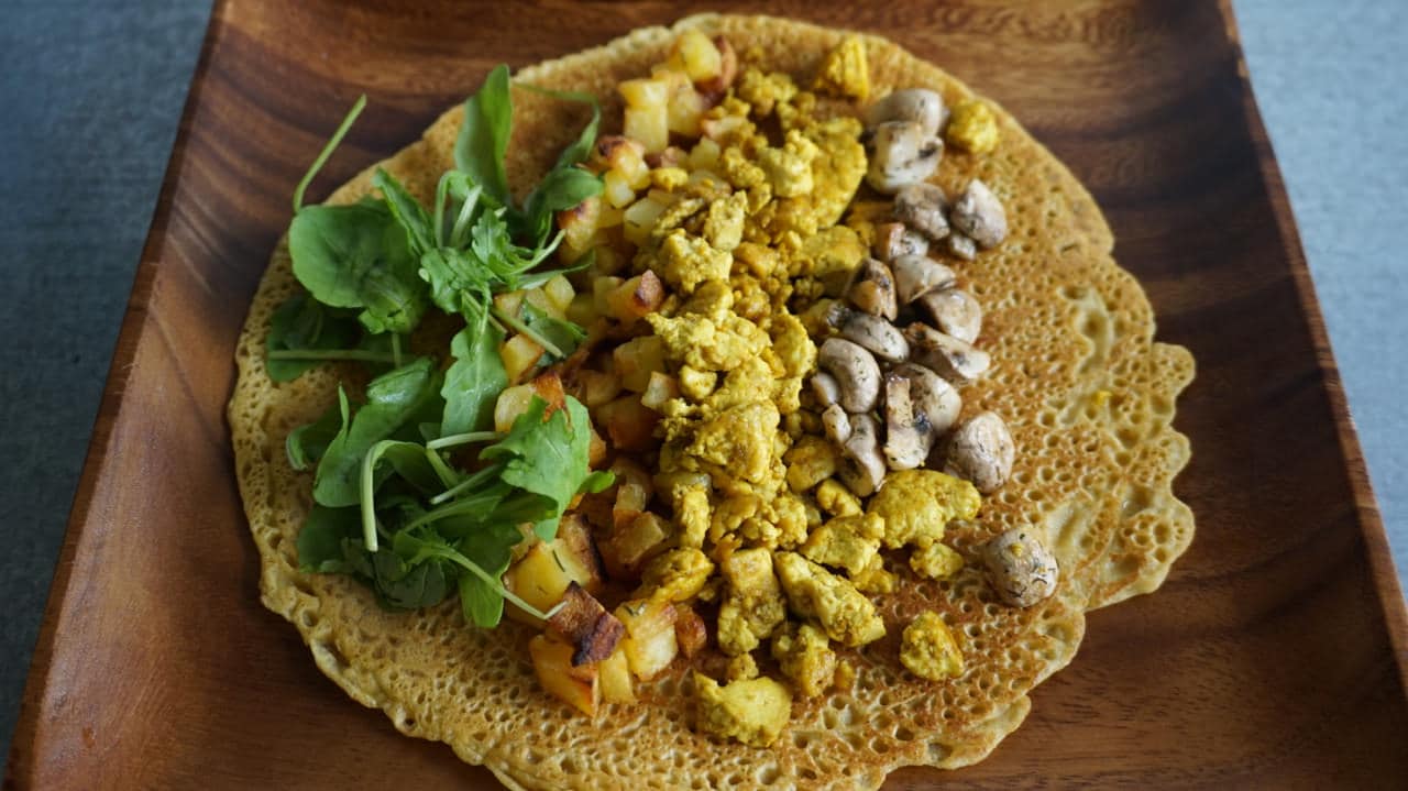 Breakfast Burritos with Chickpea Crepes Recipe Elephantastic Vegan