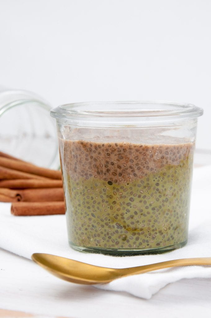 Vegan Matcha Cinnamon Chia Pudding | ElephantasticVegan.com