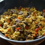 Mediterranean Tofu Scramble Breakfast Burrito | Elephantastic Vegan