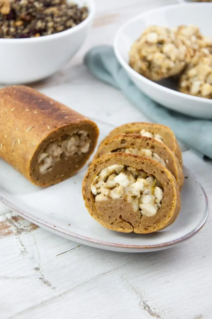 Seitan Roast with Bread Stuffing