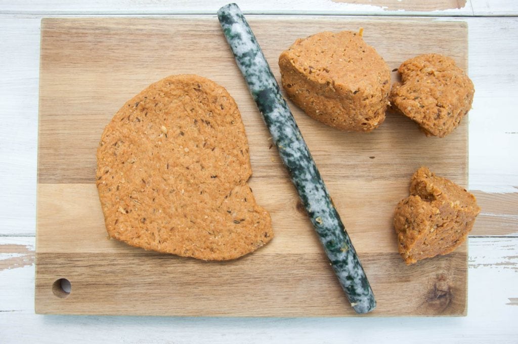 Rolling out Seitan made with Vital Wheat Gluten