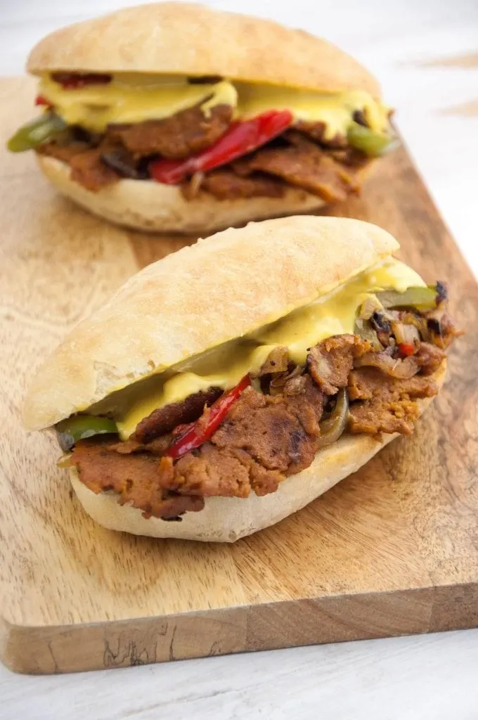 Vegan Philly Cheesesteak Sandwiches