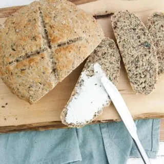 Seedy Bread with vegan cream cheese