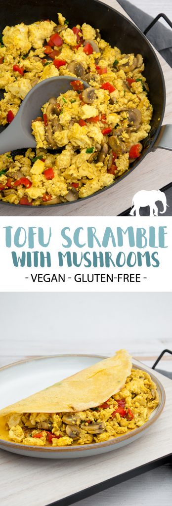 Tofu Scramble with Mushrooms and Bell Pepper