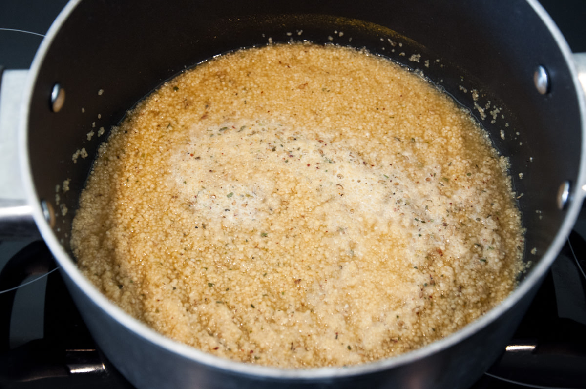 couscous in pot
