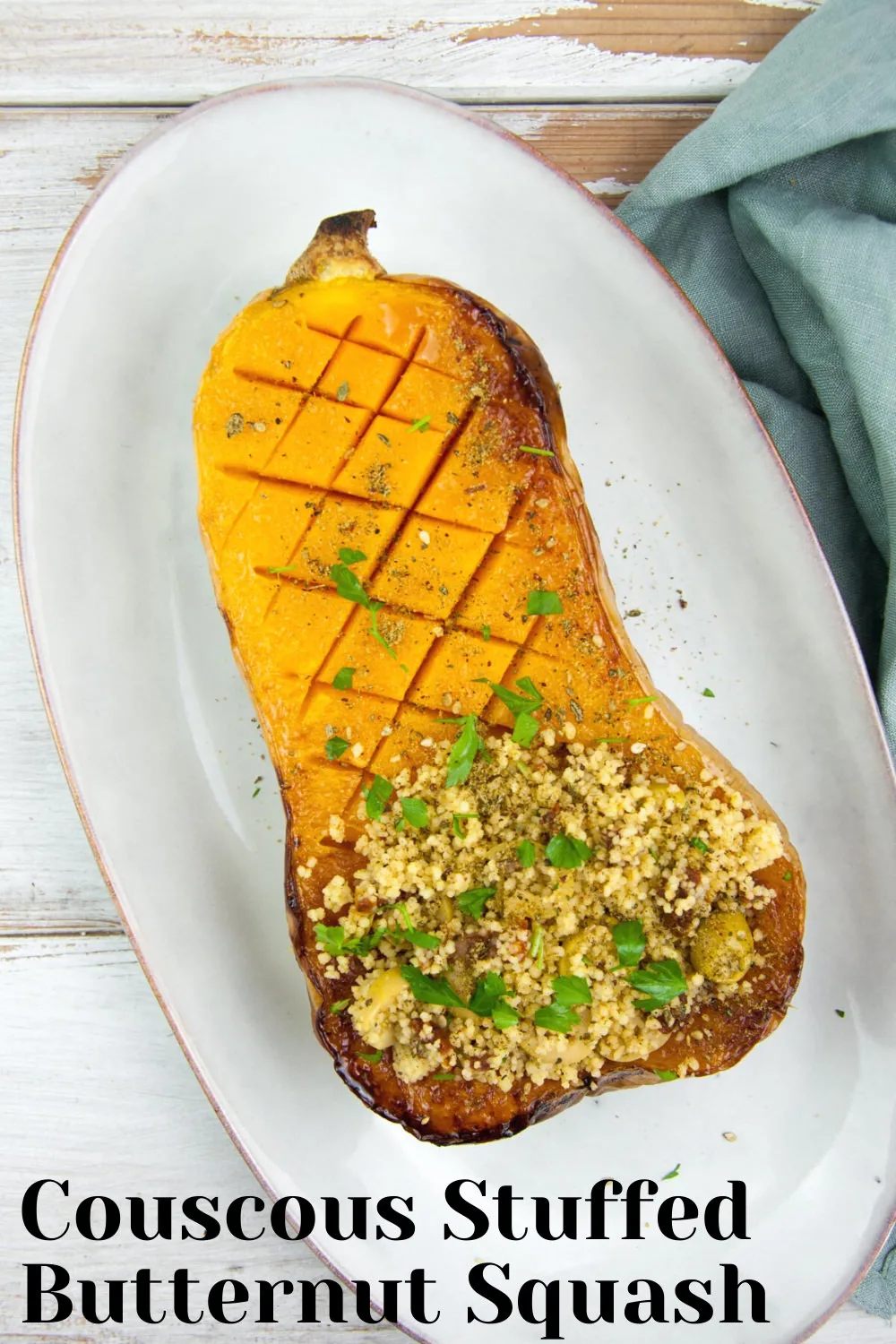 Couscous Stuffed Butternut Squash