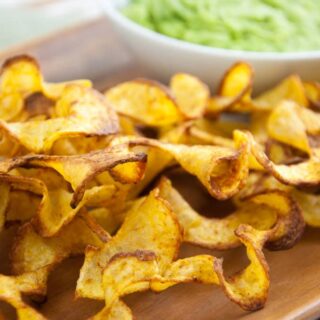 Crispy Potato Twisters Recipe with an Avocado Coriander Dip