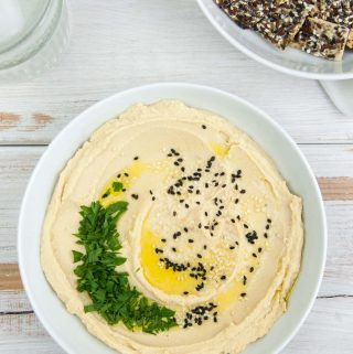 Homemade Hummus with Crackers| ElephantasticVegan.com