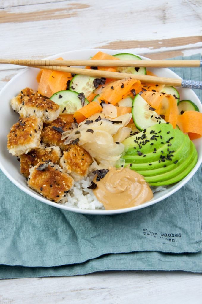 Vegan Sushi Bowl with Tofu