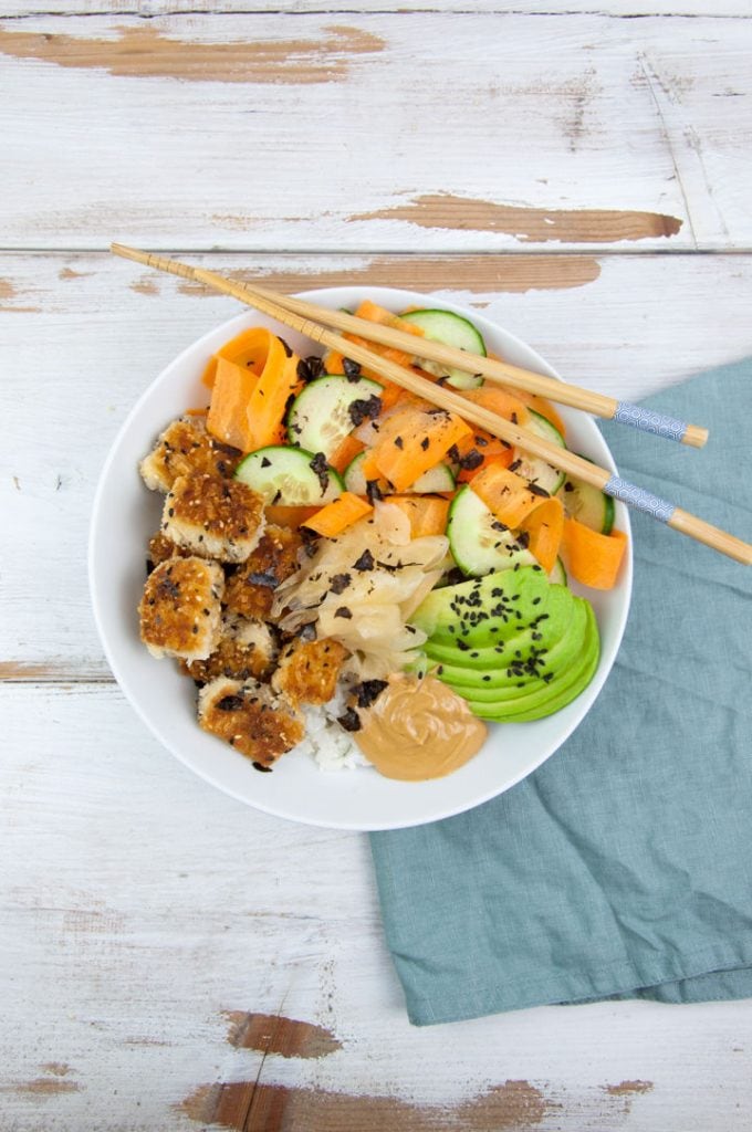 Vegan Sushi Bowl with Tofu