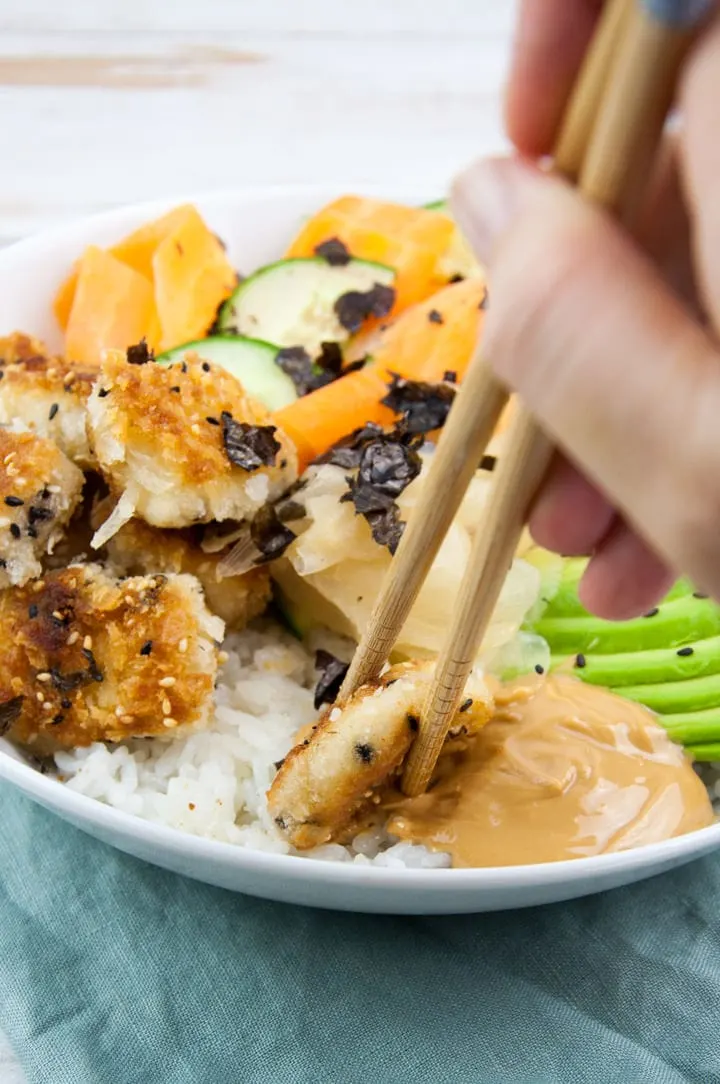 Vegan Sushi Bowl with Tofu