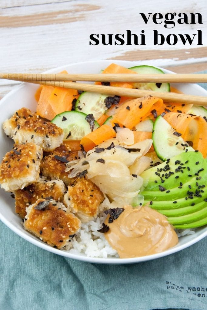 Vegan Sushi Bowl with Tofu