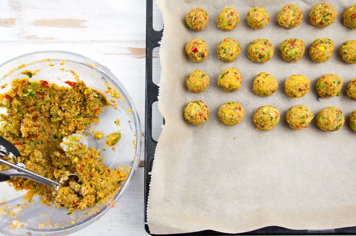 Ikea-Style Veggie Balls before baking