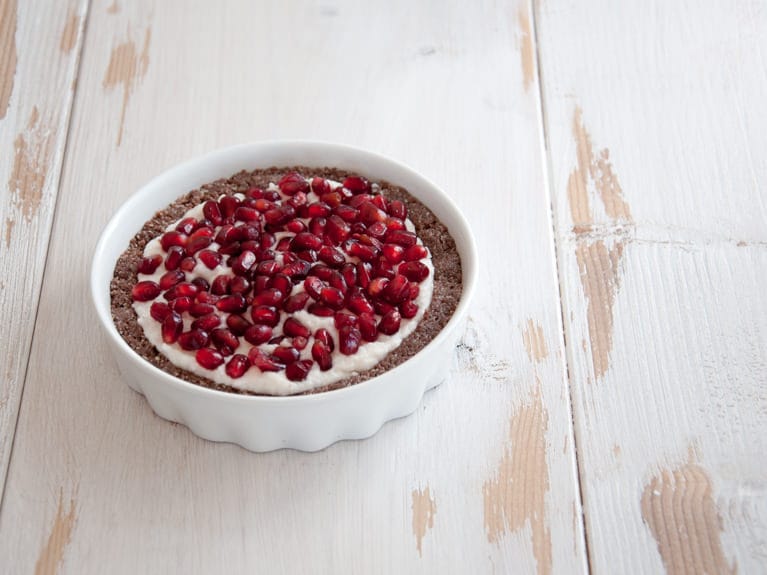 Raw Cocoa Coconut Pomegranate Tartelette