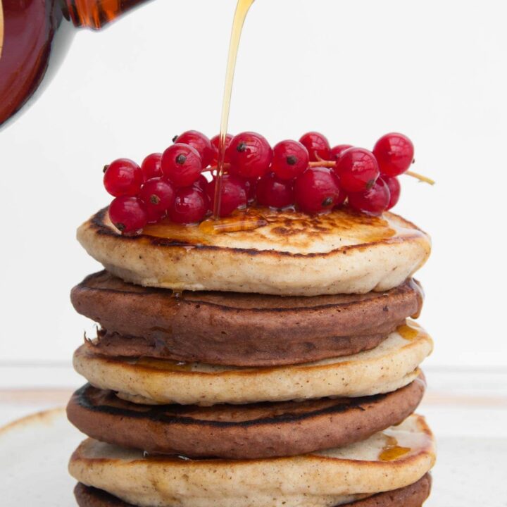 Vegan Cocoa and Vanilla Pancake Tower Recipe Elephantastic Vegan