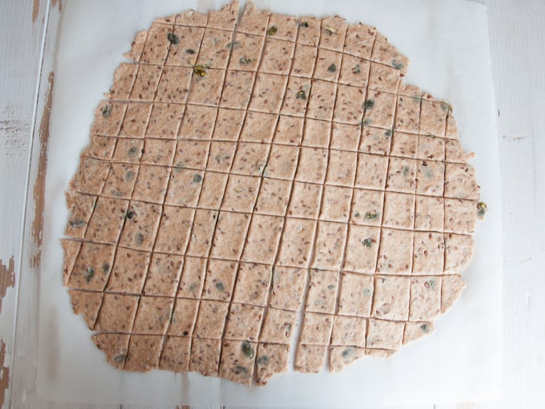 Whole Wheat Seed Crackers before baking