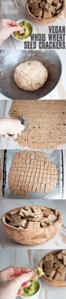 Vegan Whole Wheat Seed Crackers