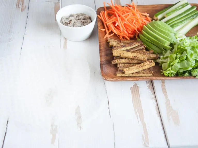 Soba Noodles Summer Rolls