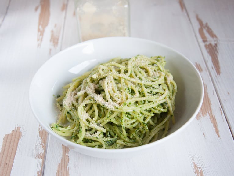 Wild Garlic Pesto Spaghetti
