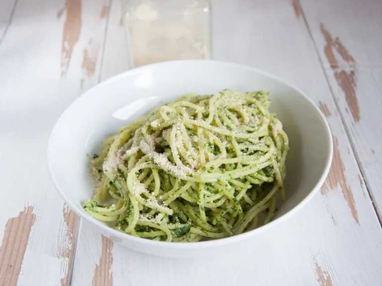Wild Garlic Pesto Spaghetti