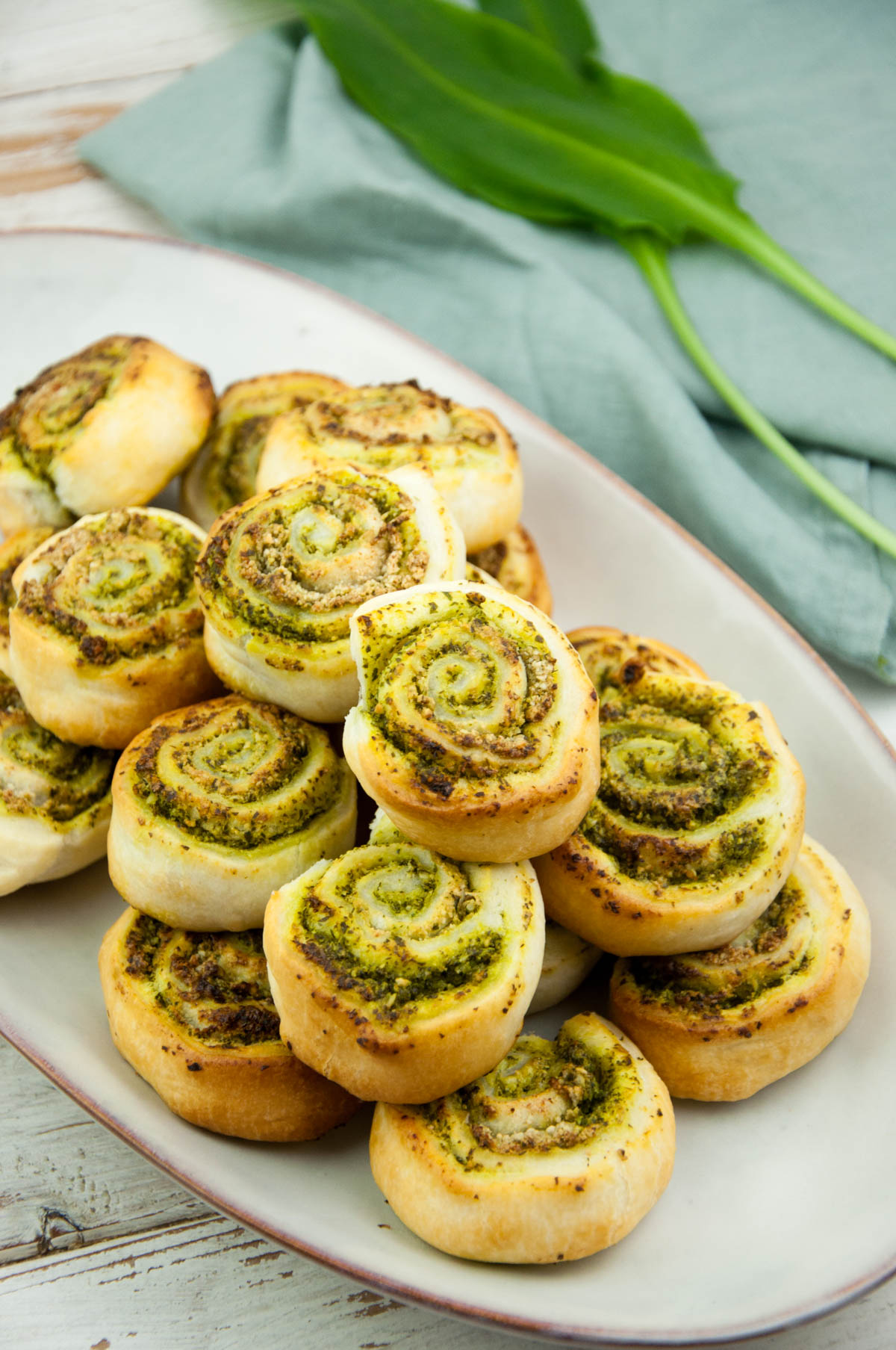 Wild Garlic Pesto Pinwheels