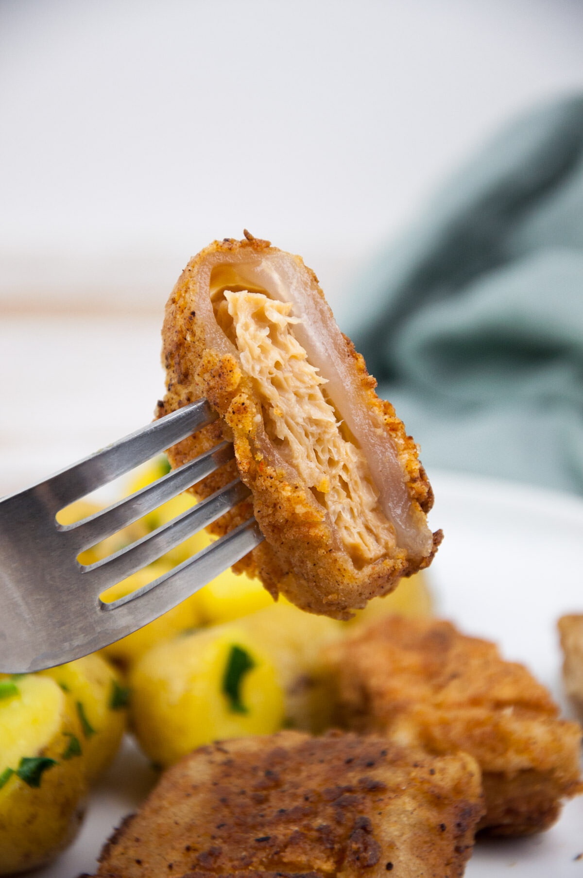 Vegan Fried TVP Chicken