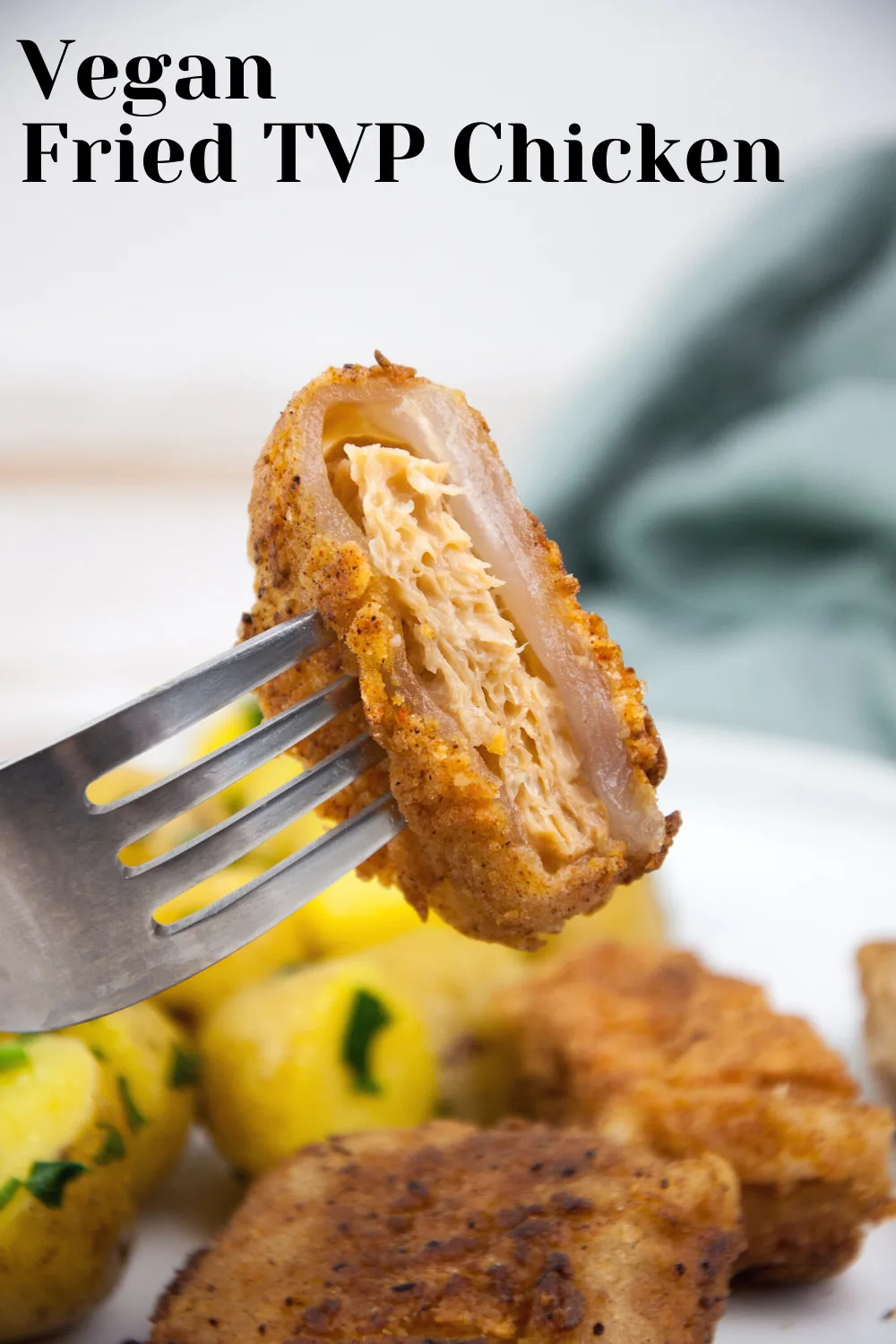 Vegan Fried TVP Chicken