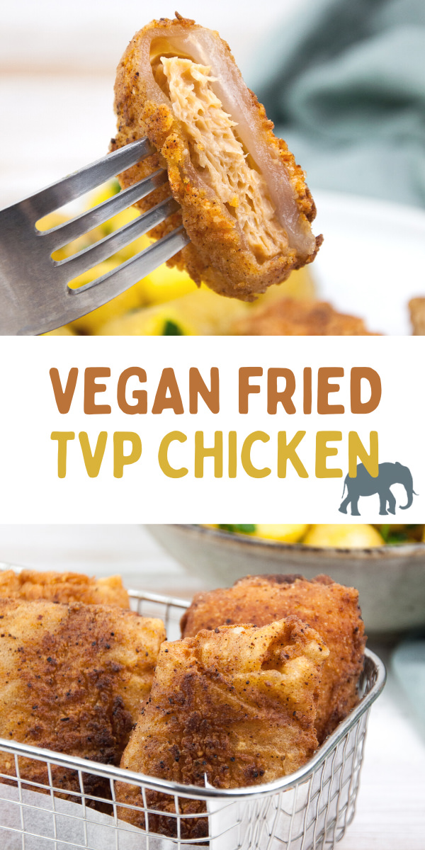 Vegan Fried TVP Chicken