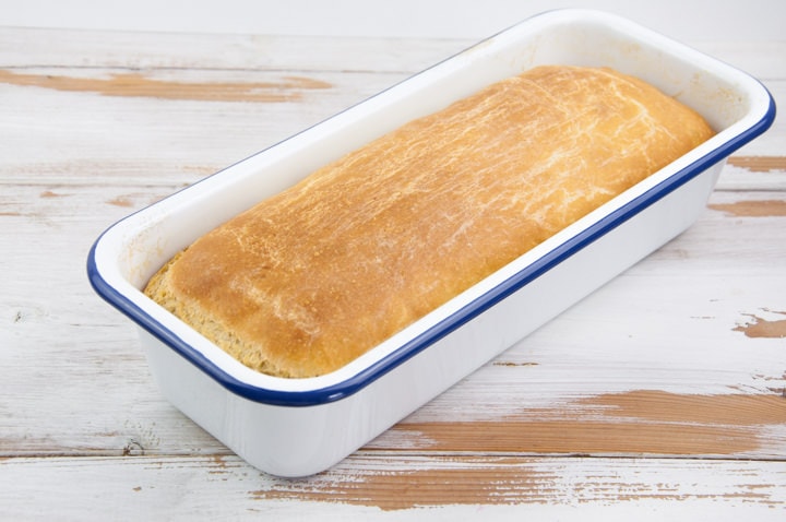 Vegan Sandwich Bread in a loaf pan