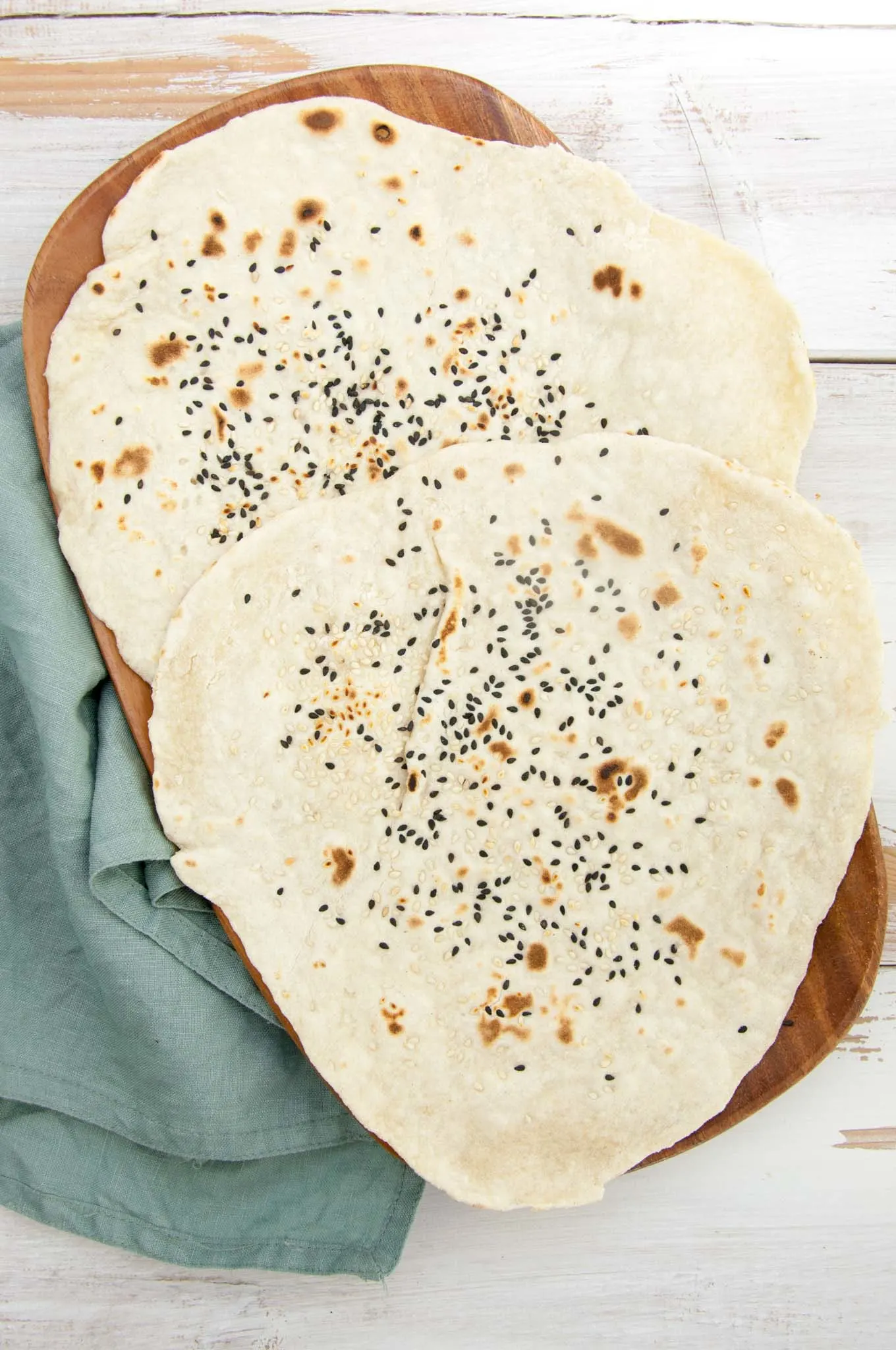 Vegan Sesame Naan