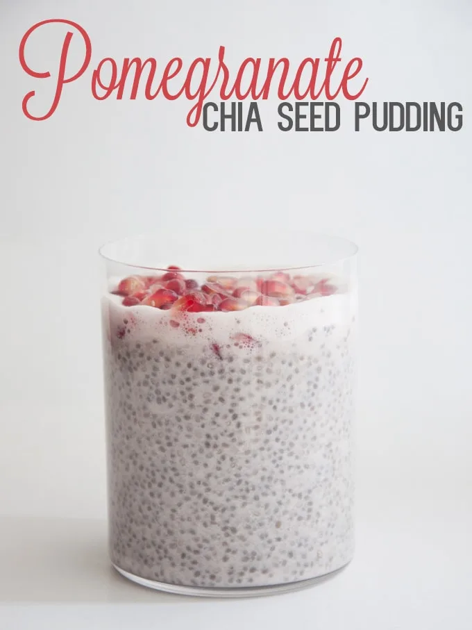 Pomegranate Chia Seed Pudding | ElephantasticVegan.com
