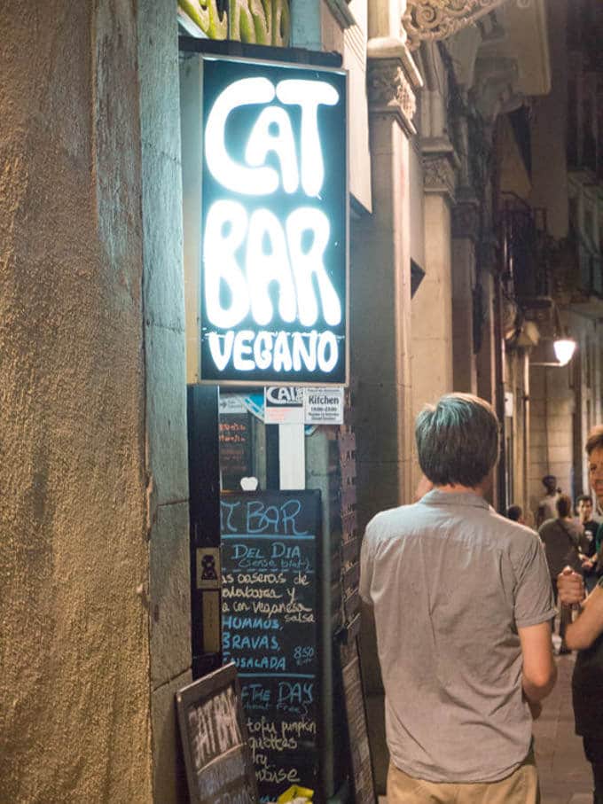 Vegan in Barcelona Catbar | ElephantasticVegan.com