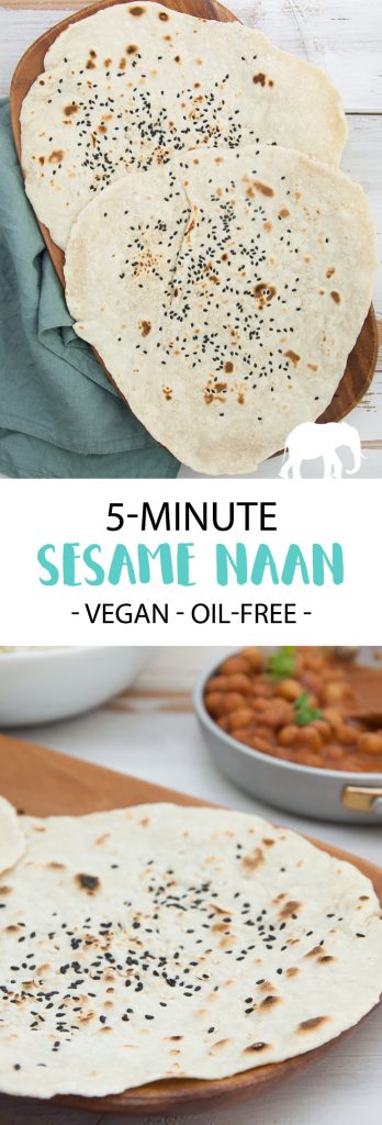 Vegan Sesame Naan