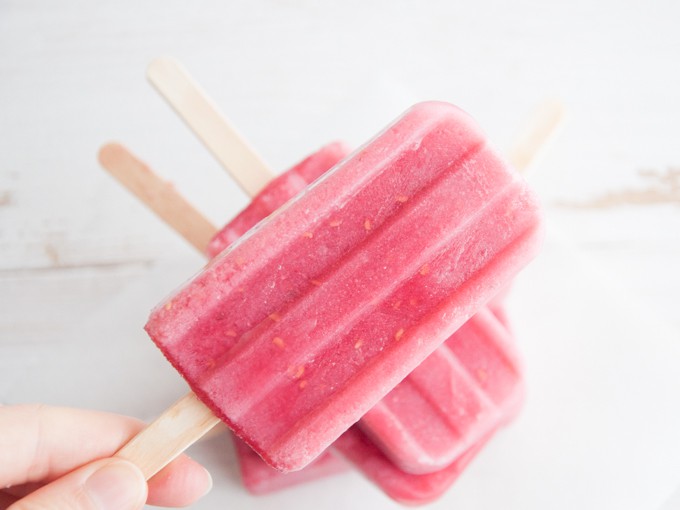 Vegan Raspberry Popsicles