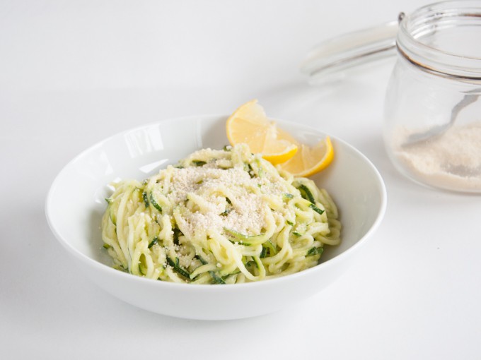 Zucchini Pasta with Avocado Sauce