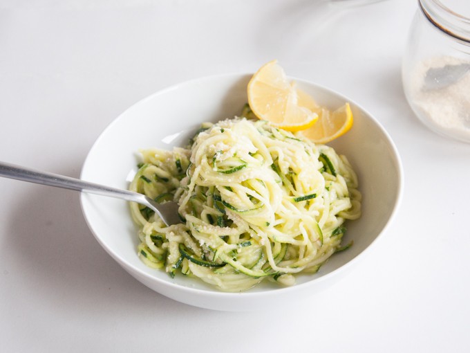 Zucchini Pasta with Avocado Sauce